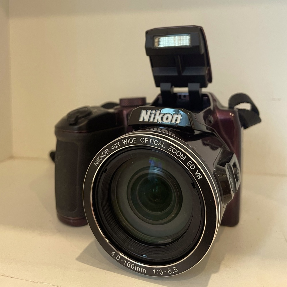 Nikon COOLPIX B500 Digital Camera (Purple) w/ lens and w/ or w/o camera strap